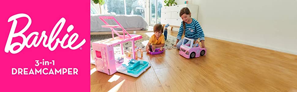 Barbie-3-in-1-DreamCamper-Vehicle-approx-3-ft-Transforming-Camper-with-Pool-Truck-Boat-and-50-Access-lrmGHL93